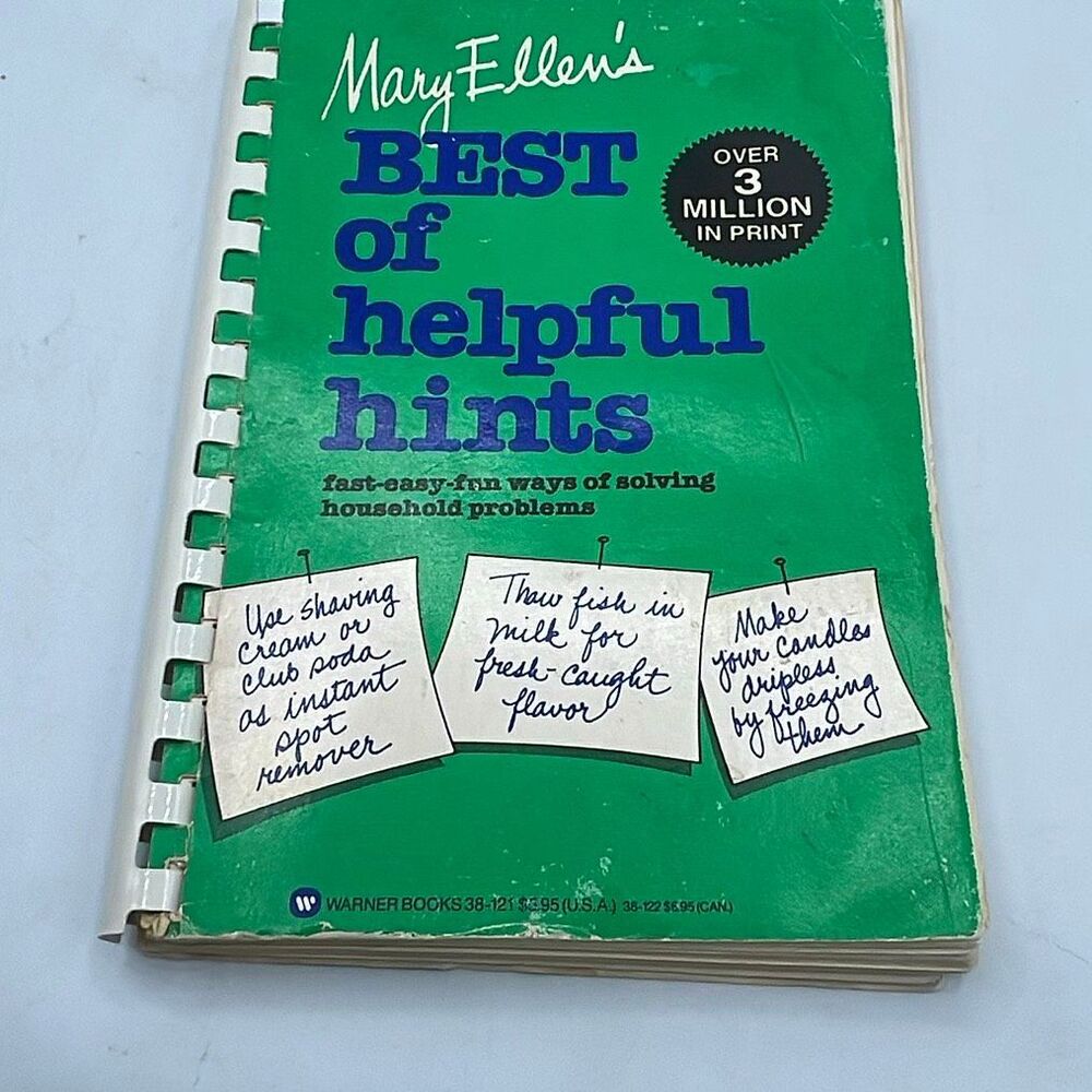 Mary Ellen’s Best of Helpful Hints” book spiral bound.